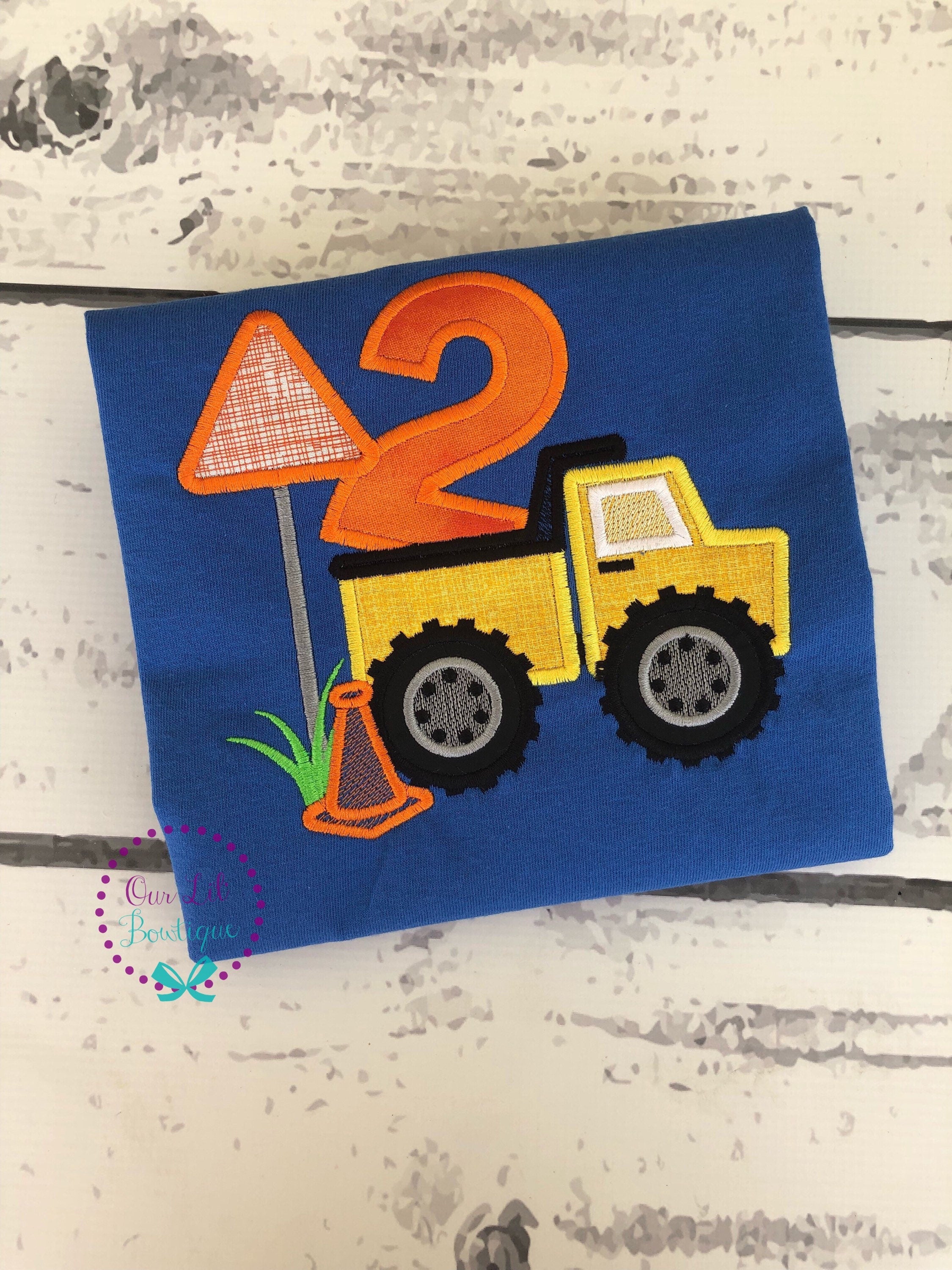 Personalized Dump Truck Birthday Shirt: Construction Party Tee