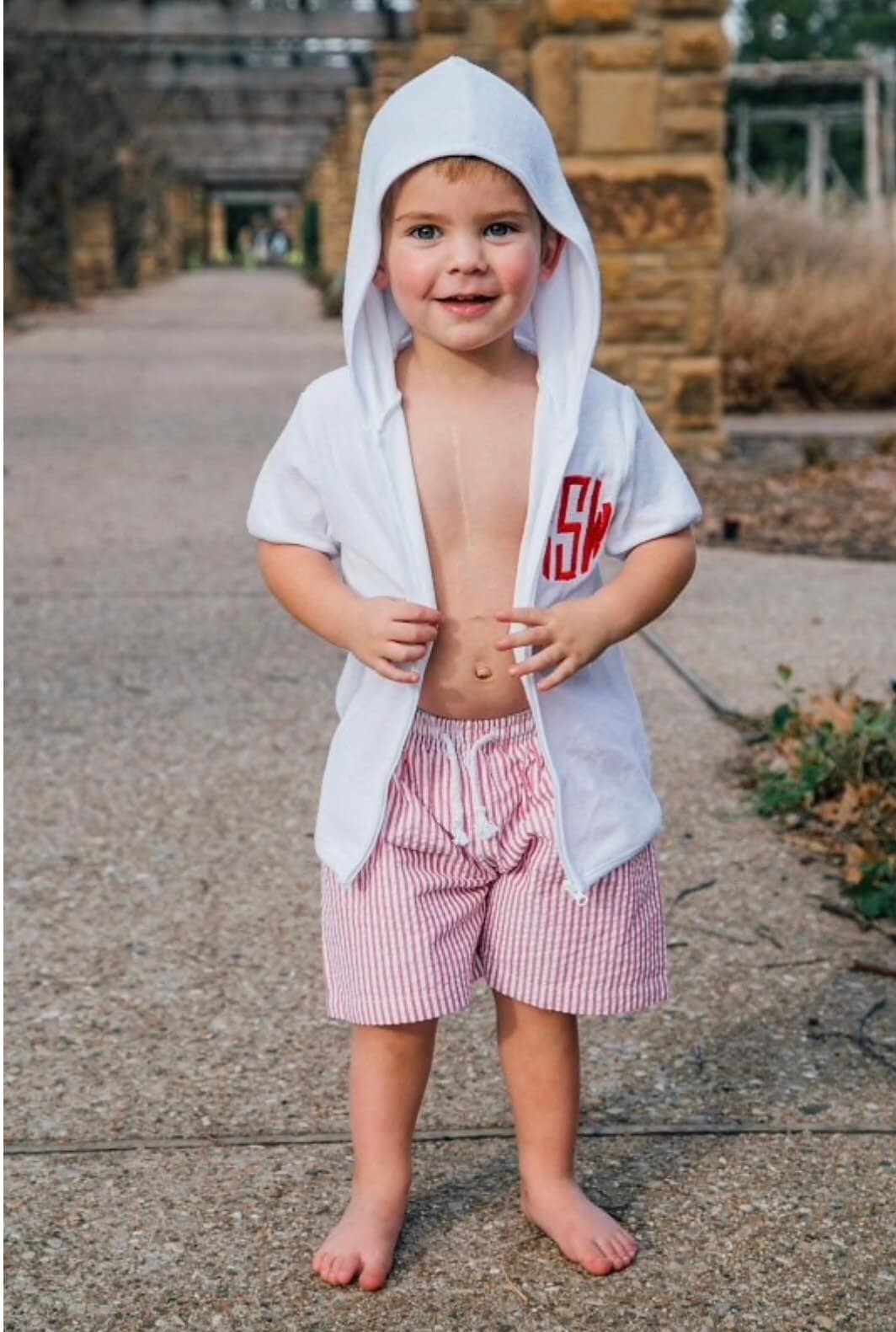 Ice Cream Bathing Suit - Seersucker Monogrammed Swim Trunks - Boys Monogrammed Bathing Suit - Bathing Suit - Boys Bathing Suit - Trunk