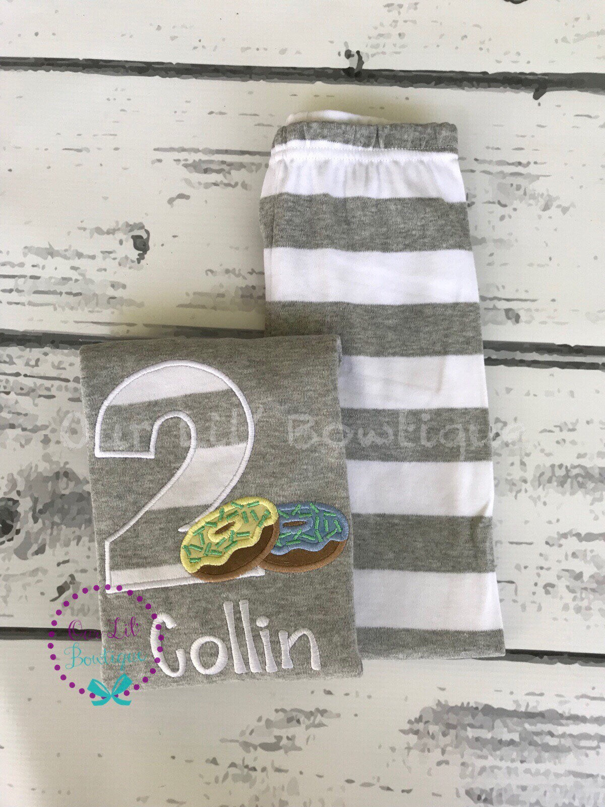 Donut Birthday Shirt: Personalized Appliqué Outfit