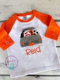 Easter Truck - Boy's Easter Truck- Easter Egg Truck - Boys Easter Truck Shirt - Personalized Shirt - Raglan - Boys Easter Truck Shirt