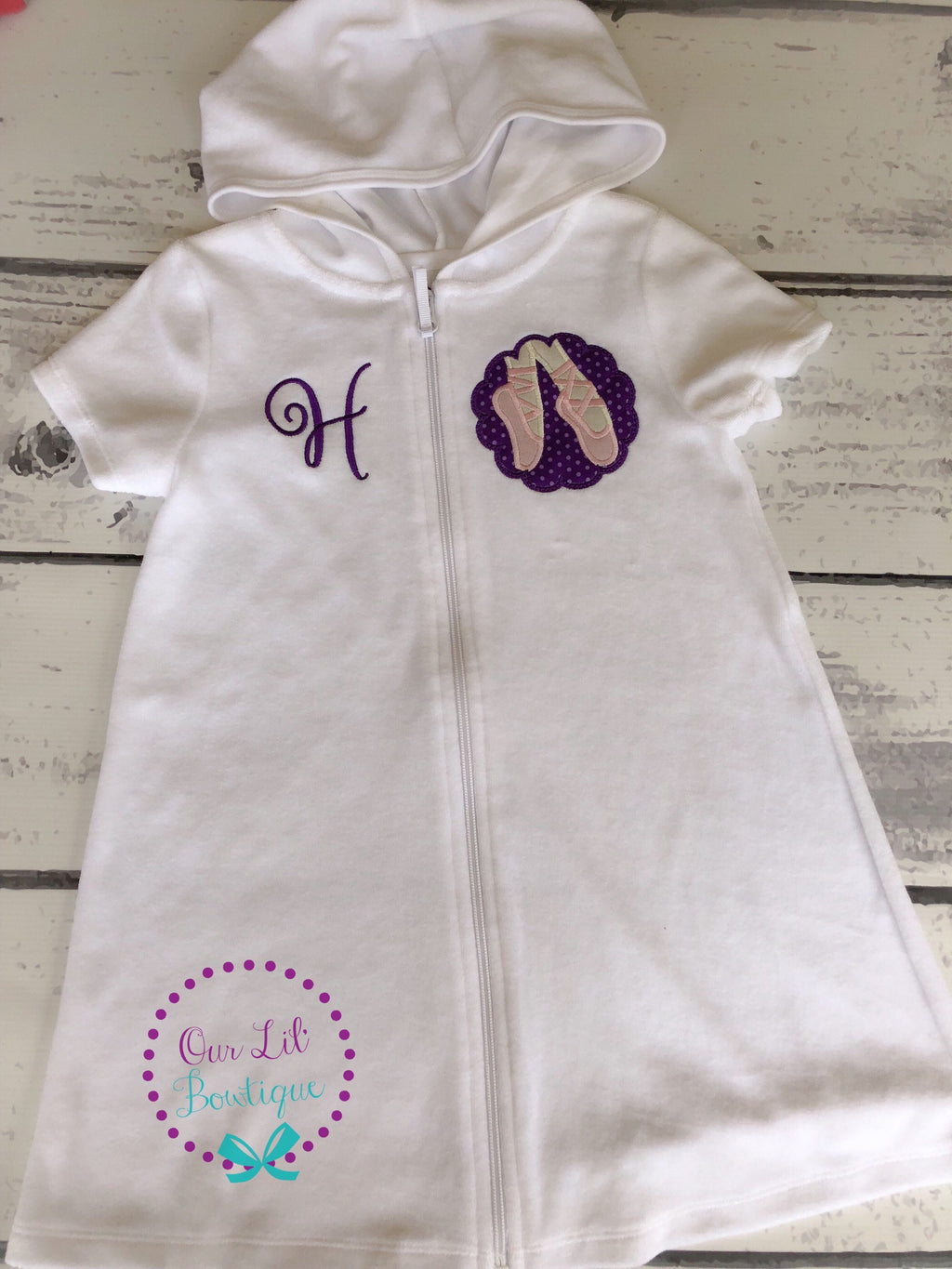 Personalized Terry Cloth Ballet Cover Up: Dance Costume, Bathing Suit