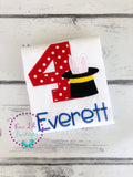 Magic Hat Birthday Shirt: Magician Party, Personalized Applique