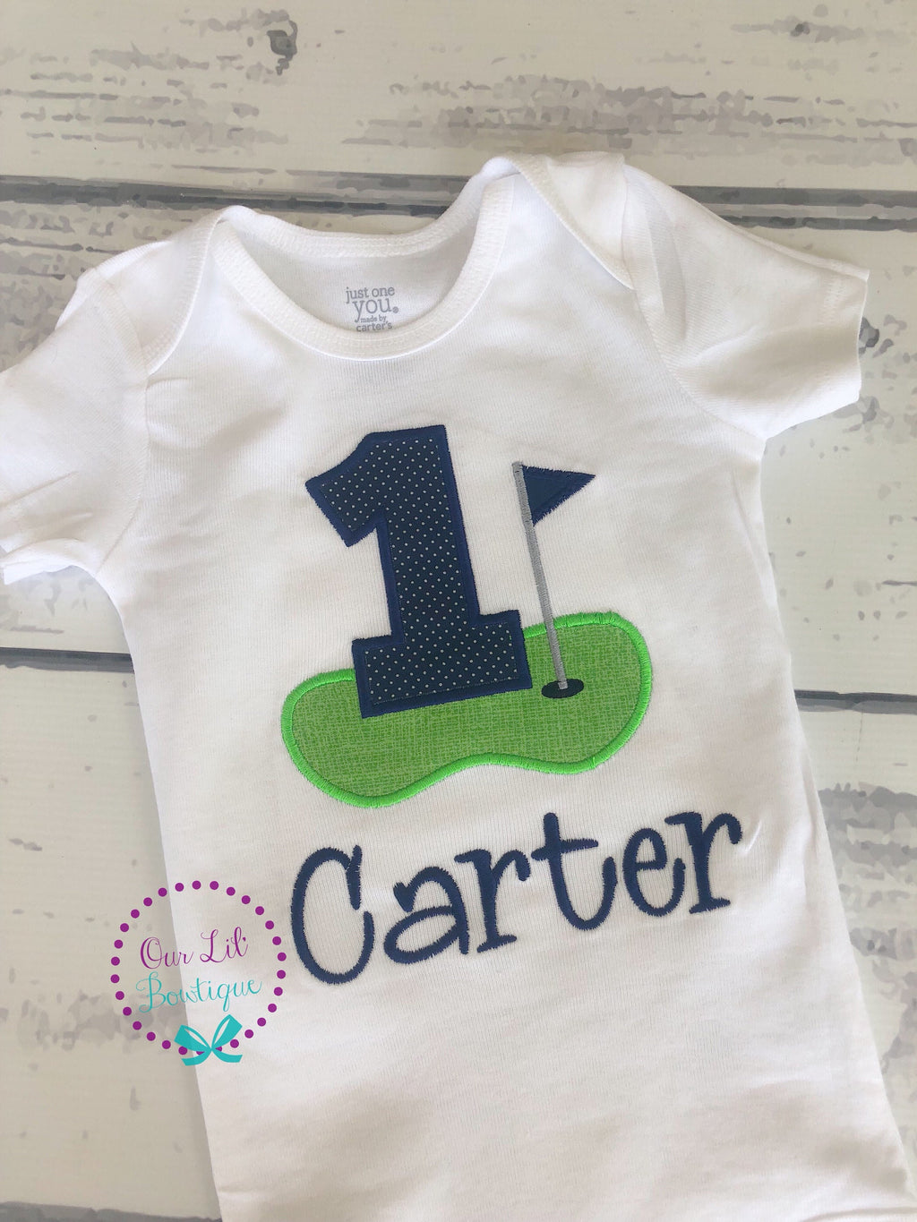 Personalized Golf Birthday Shirt - Embroidered Boy's Tee - Golf Shirt - Golf Birthday