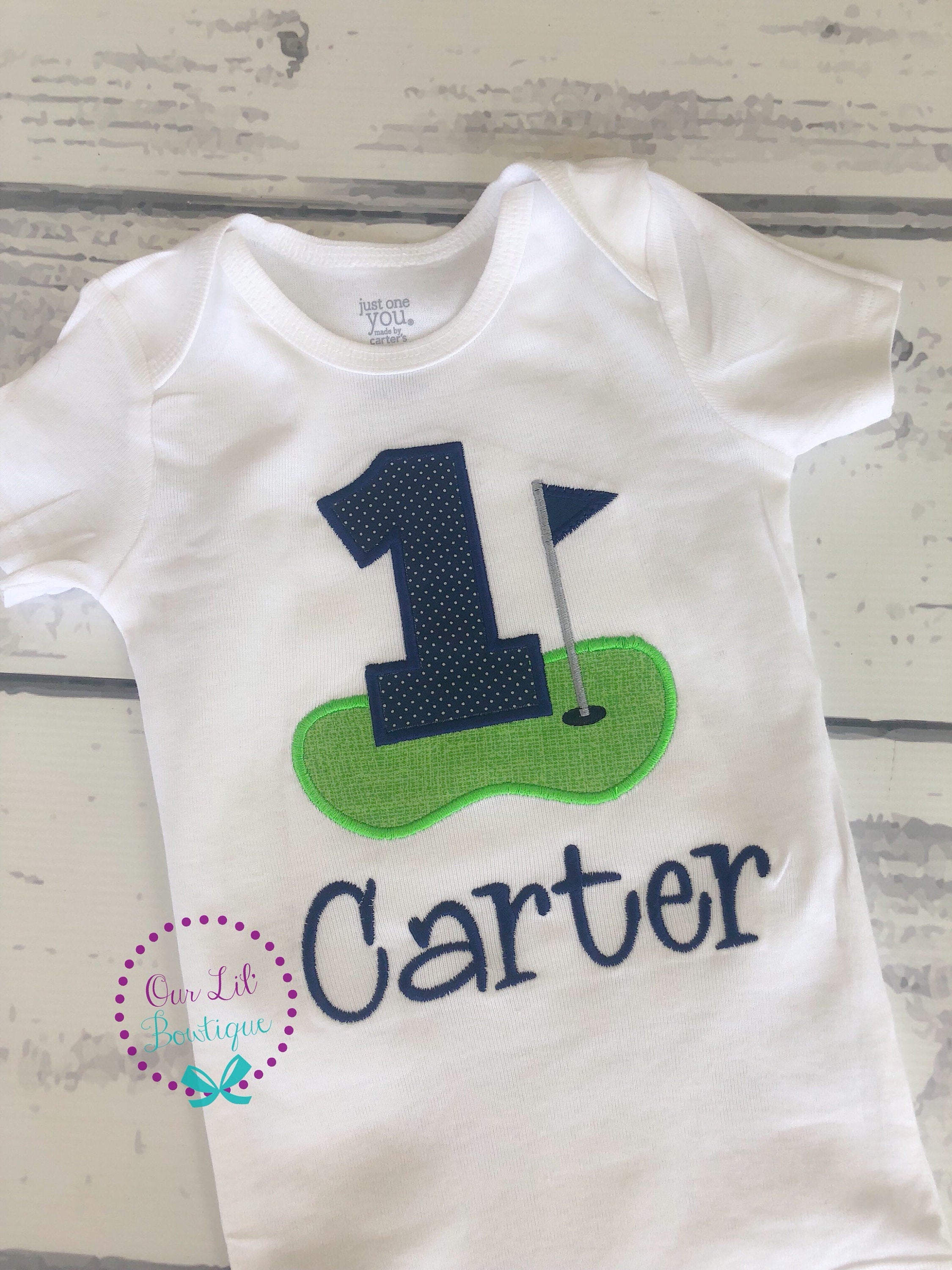 Personalized Golf Birthday Shirt - Embroidered Boy's Tee - Golf Shirt - Golf Birthday