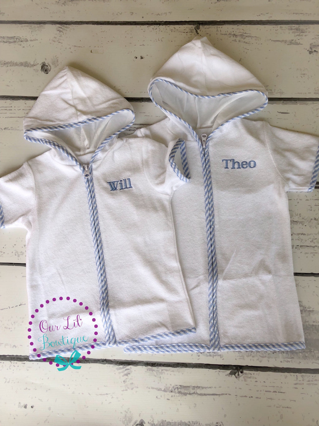 Personalized Terry Cloth Toddler Hooded Cover-Up: Monogrammed Swim Cover