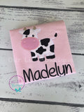 Cow Applique Shirt: Personalized Farm Birthday T-Shirt
