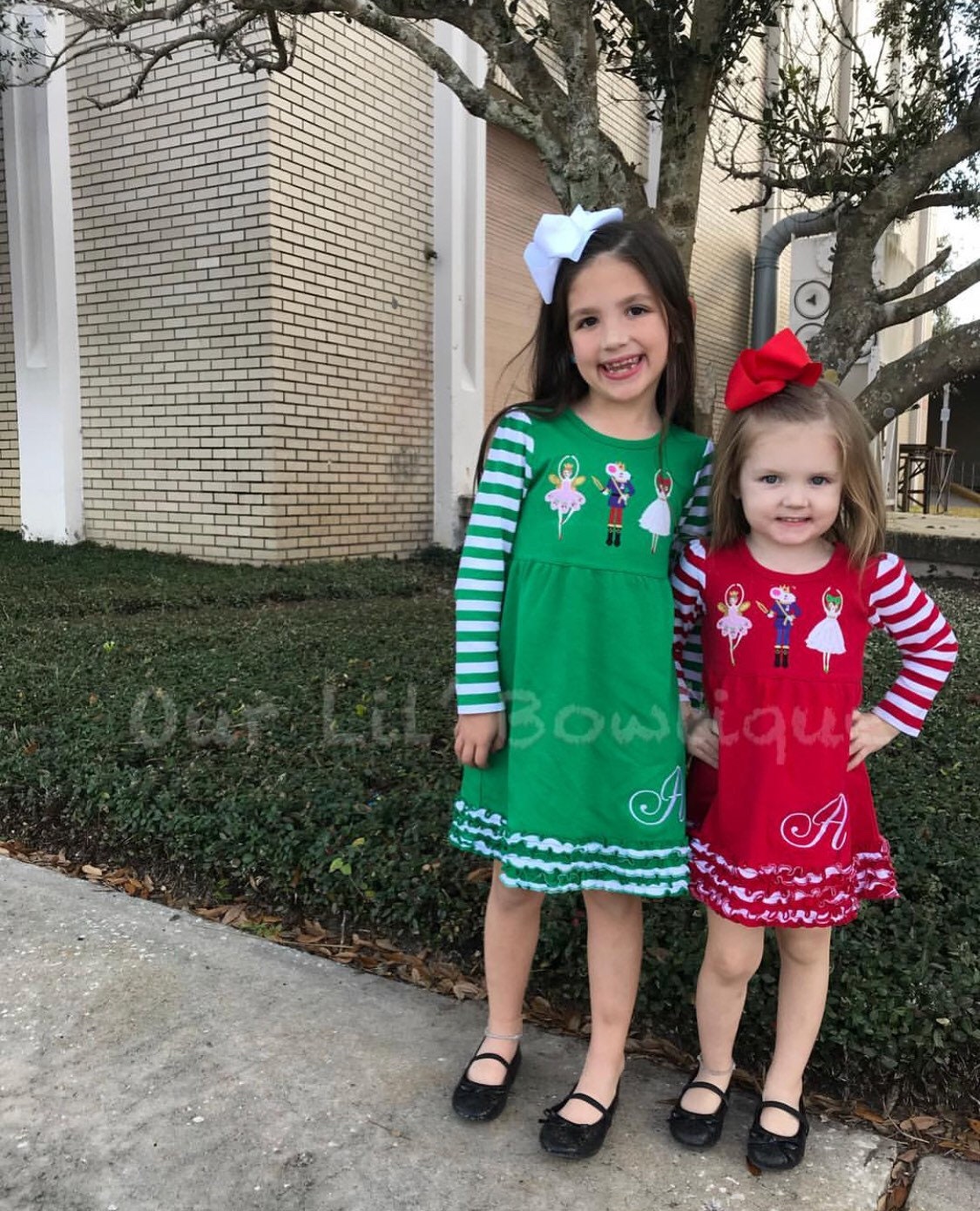 Personalized Nutcracker Christmas Dress: Monogrammed Girls Holiday Outfit