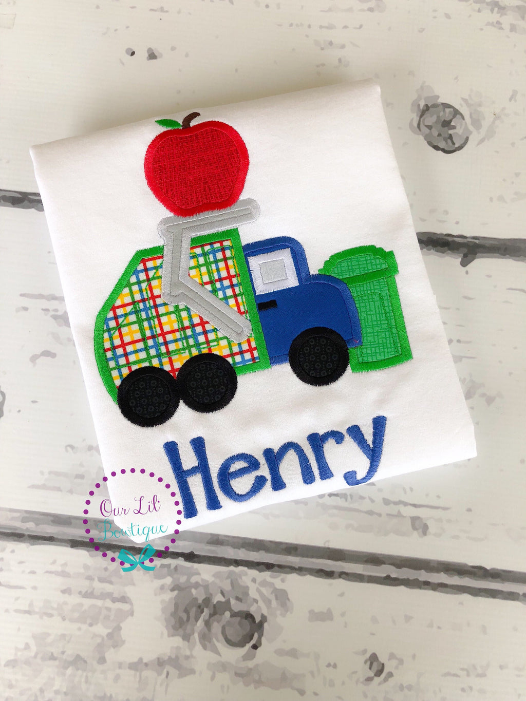 School Shirt - Preschool Shirt - Truck Shirt - Garbage Truck - Kindergarten Shirt - Boy Back to School Shirt - Trash Truck Shirt