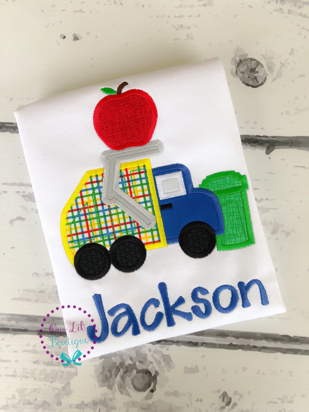 School Shirt - Preschool Shirt - Truck Shirt - Garbage Truck - Kindergarten Shirt - Boy Back to School Shirt - Trash Truck Shirt
