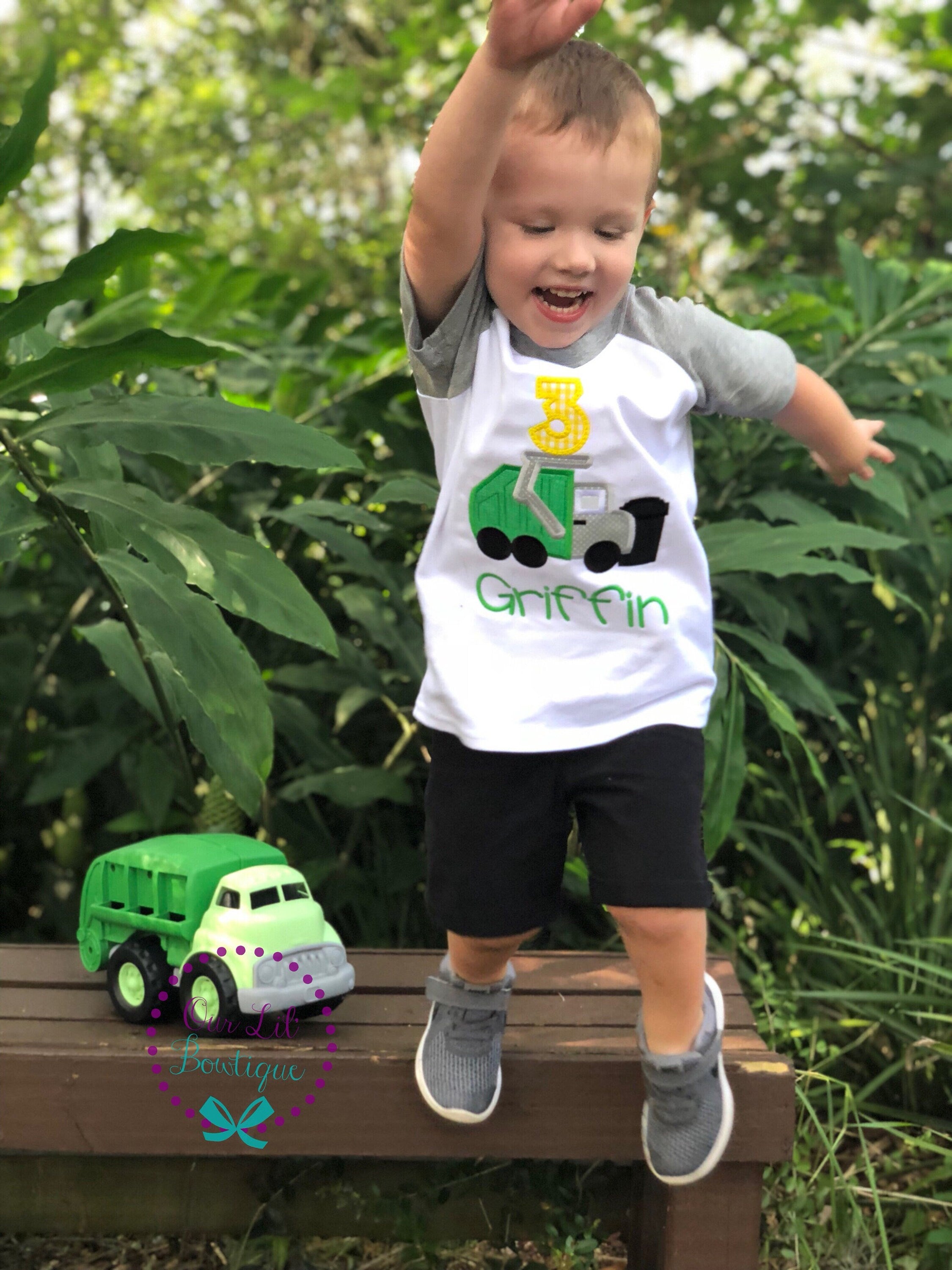 Girls Garbage Truck Birthday Shirt - Garbage Truck Shirt - Truck Birthday Shirt - Personalized Birthday Shirt - Truck Shirt -Trash Truck