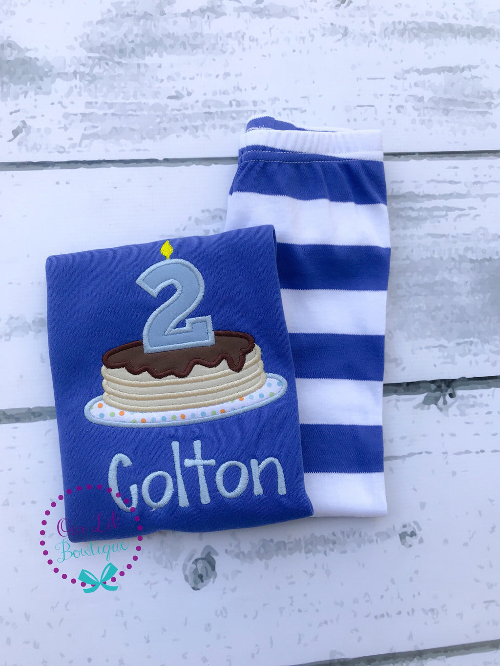 Personalized Pancake Birthday Shirt - Christmas Pajama Set - Pancake Pajamas