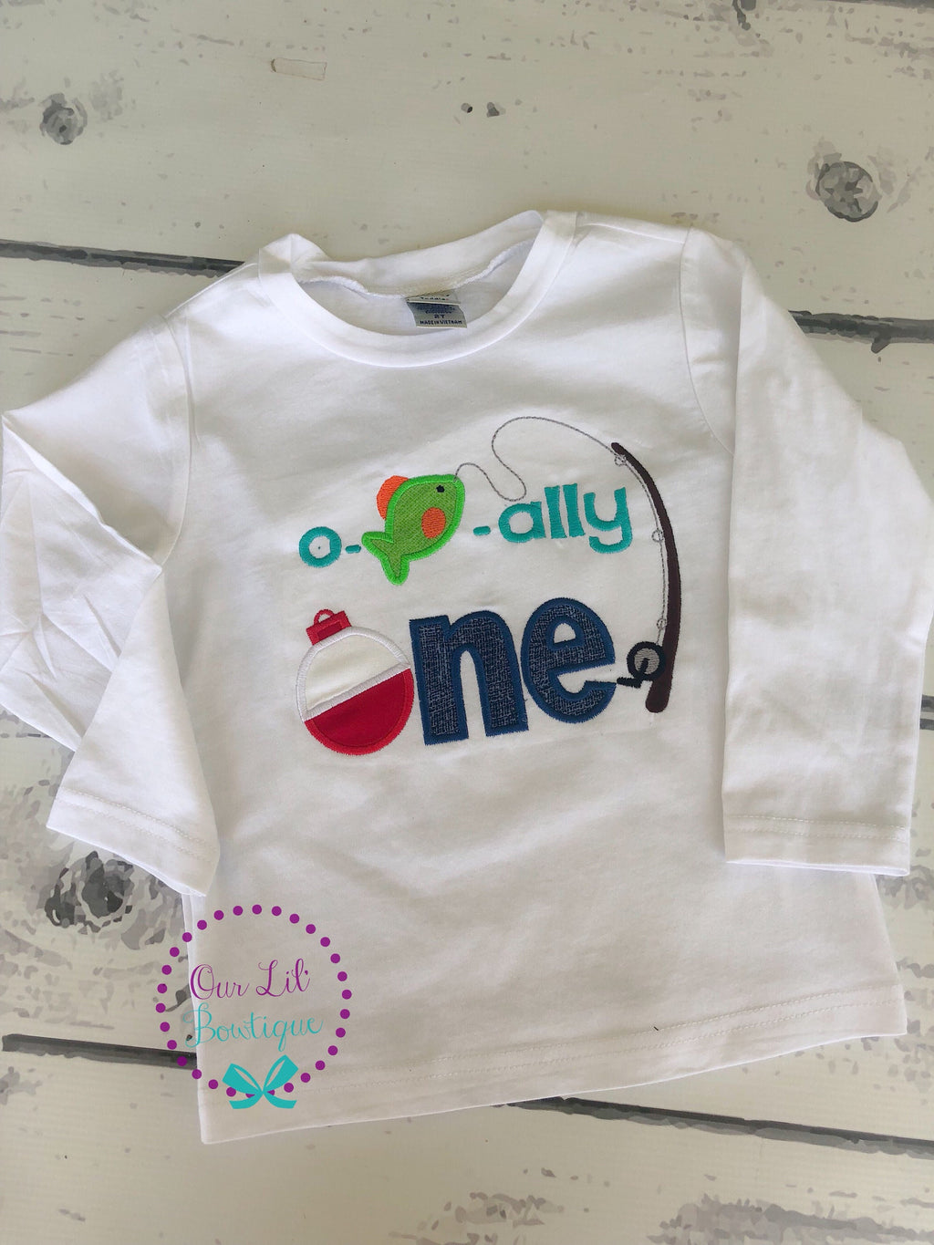 O-Fish-Ally One Birthday Shirt - Fishing Theme - Personalized