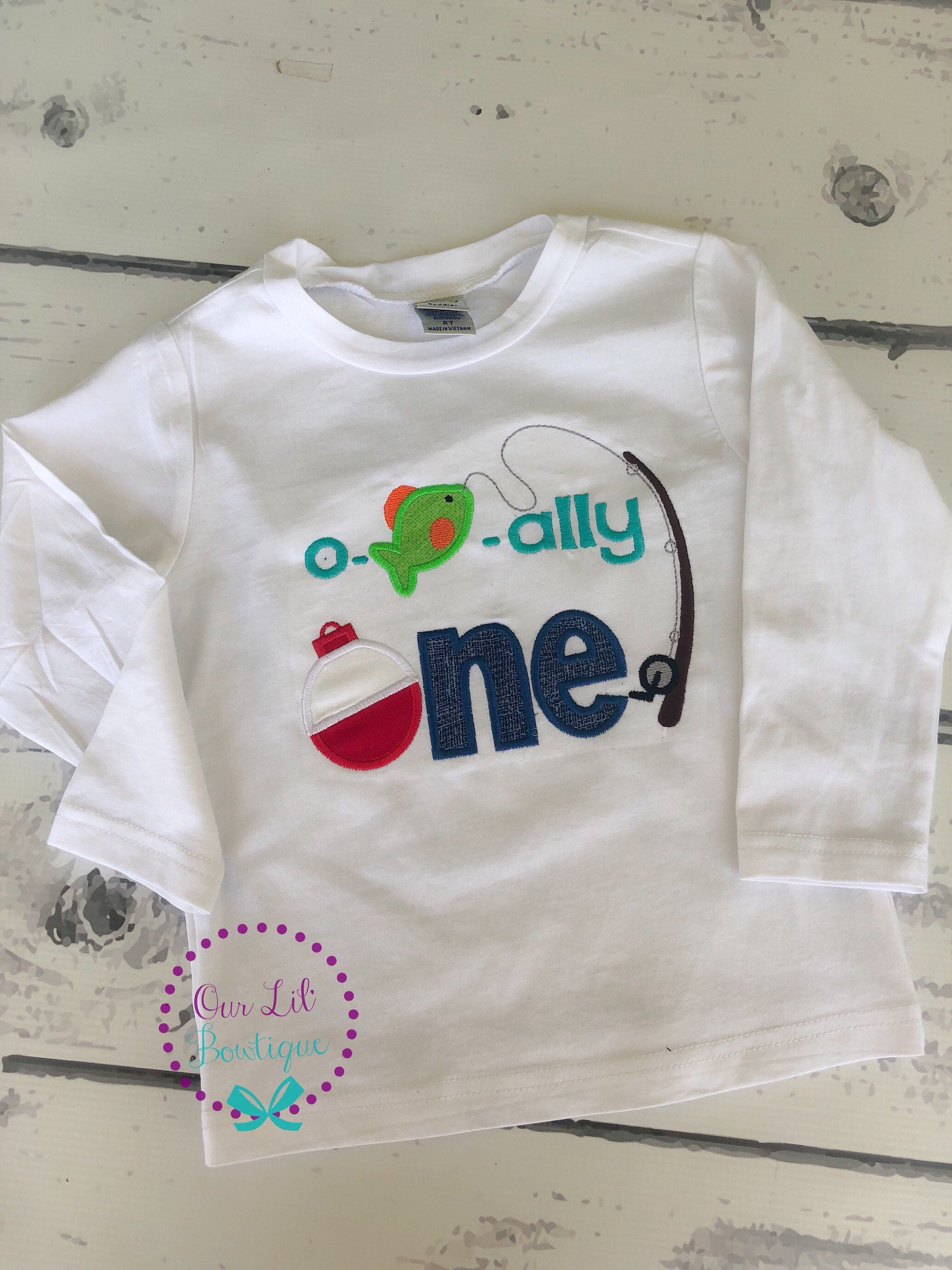 O-Fish-Ally One Birthday Shirt - Fishing Theme - Personalized