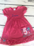 Girls Personalized Birthday Dress: Balloon Design, Custom Age