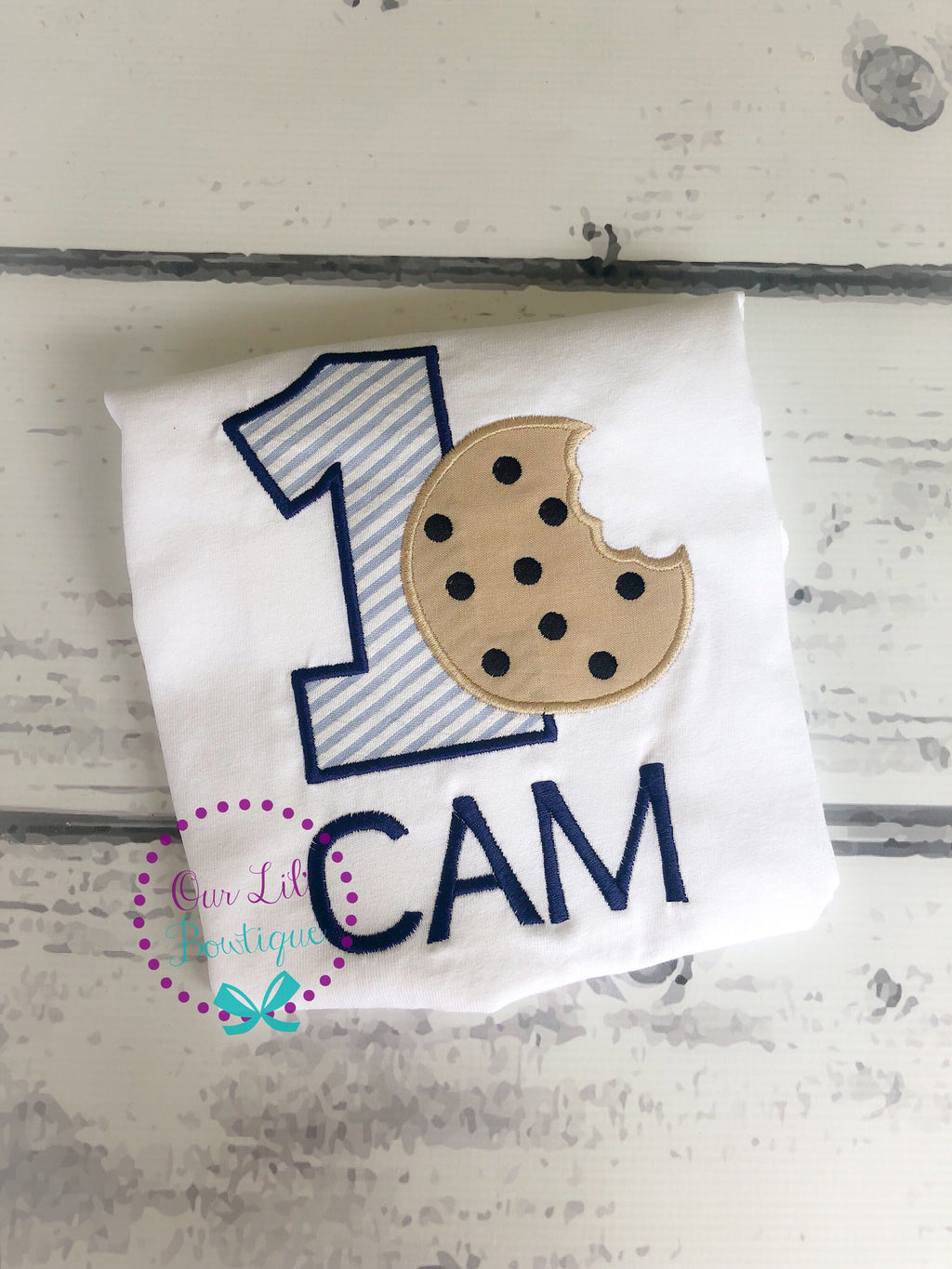 Cookie 1st Birthday Shirt: Personalized Milk & Cookies Party