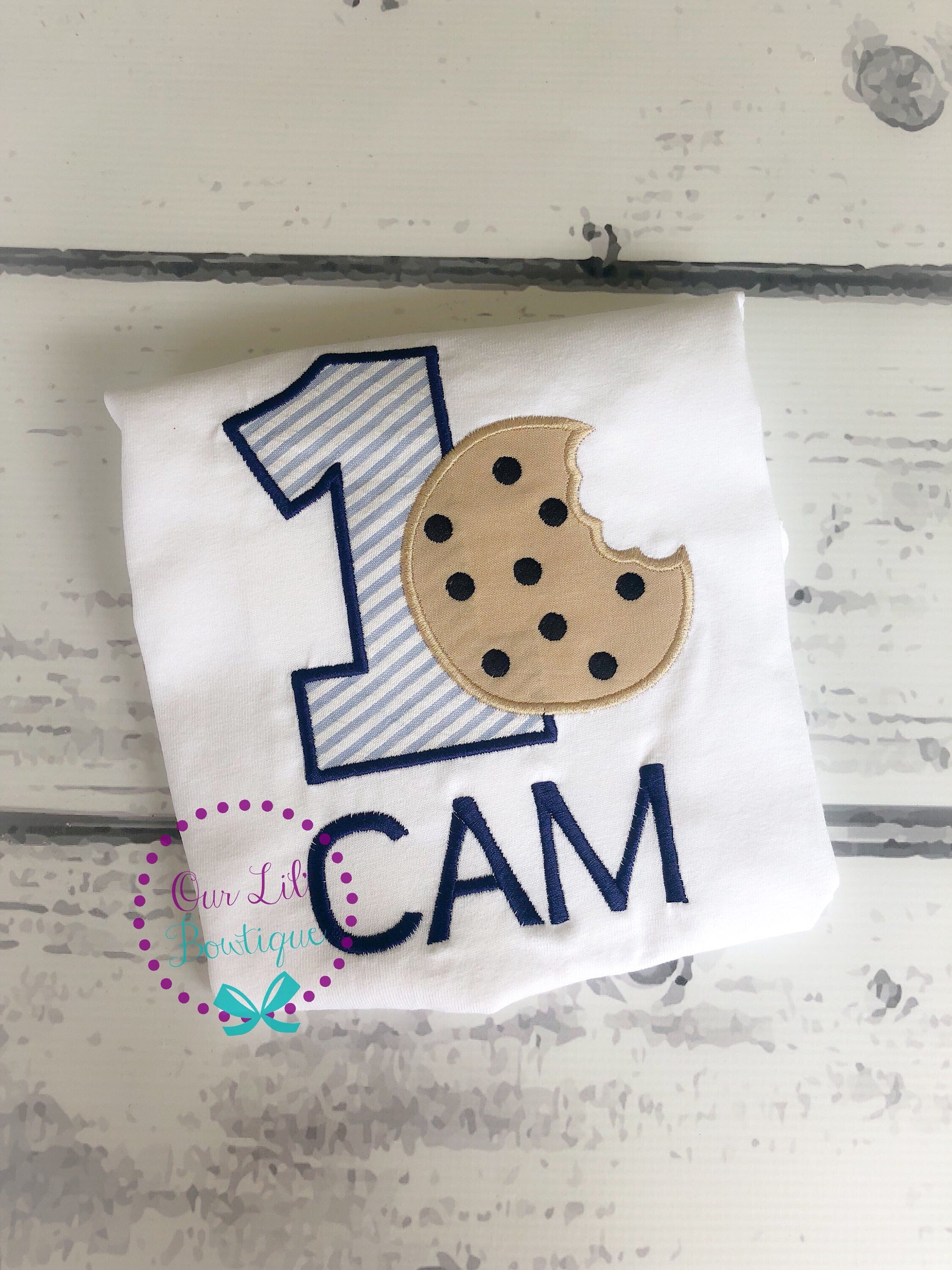 Cookie 1st Birthday Shirt: Personalized Milk & Cookies Party