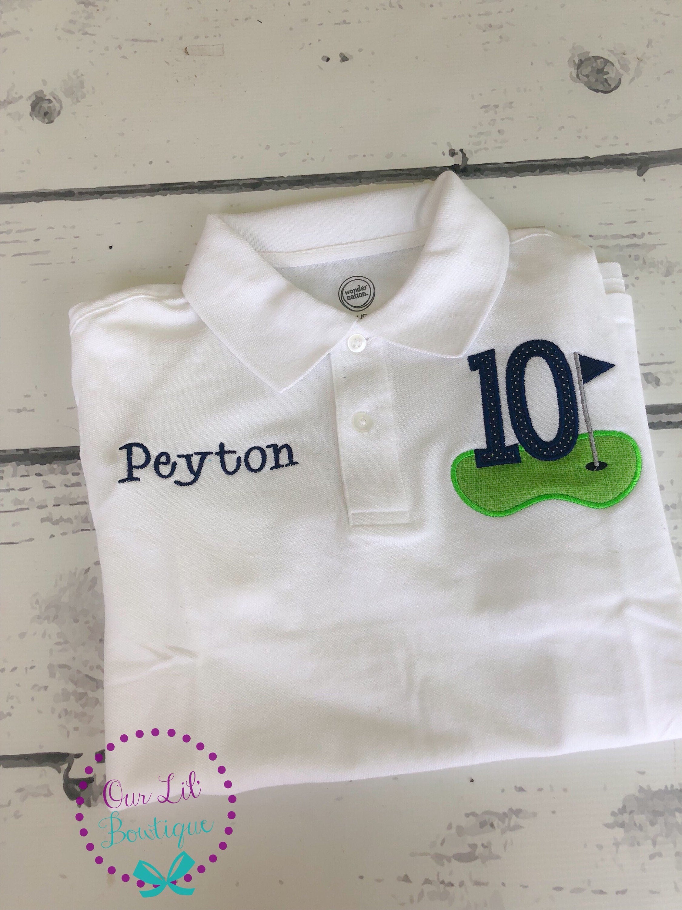 Golf Polo Birthday Shirt - Boys Birthday Shirt - Hole In One Birthday - Personalized Birthday Shirt - Golfing Birthday Shirt - Golf Shirt