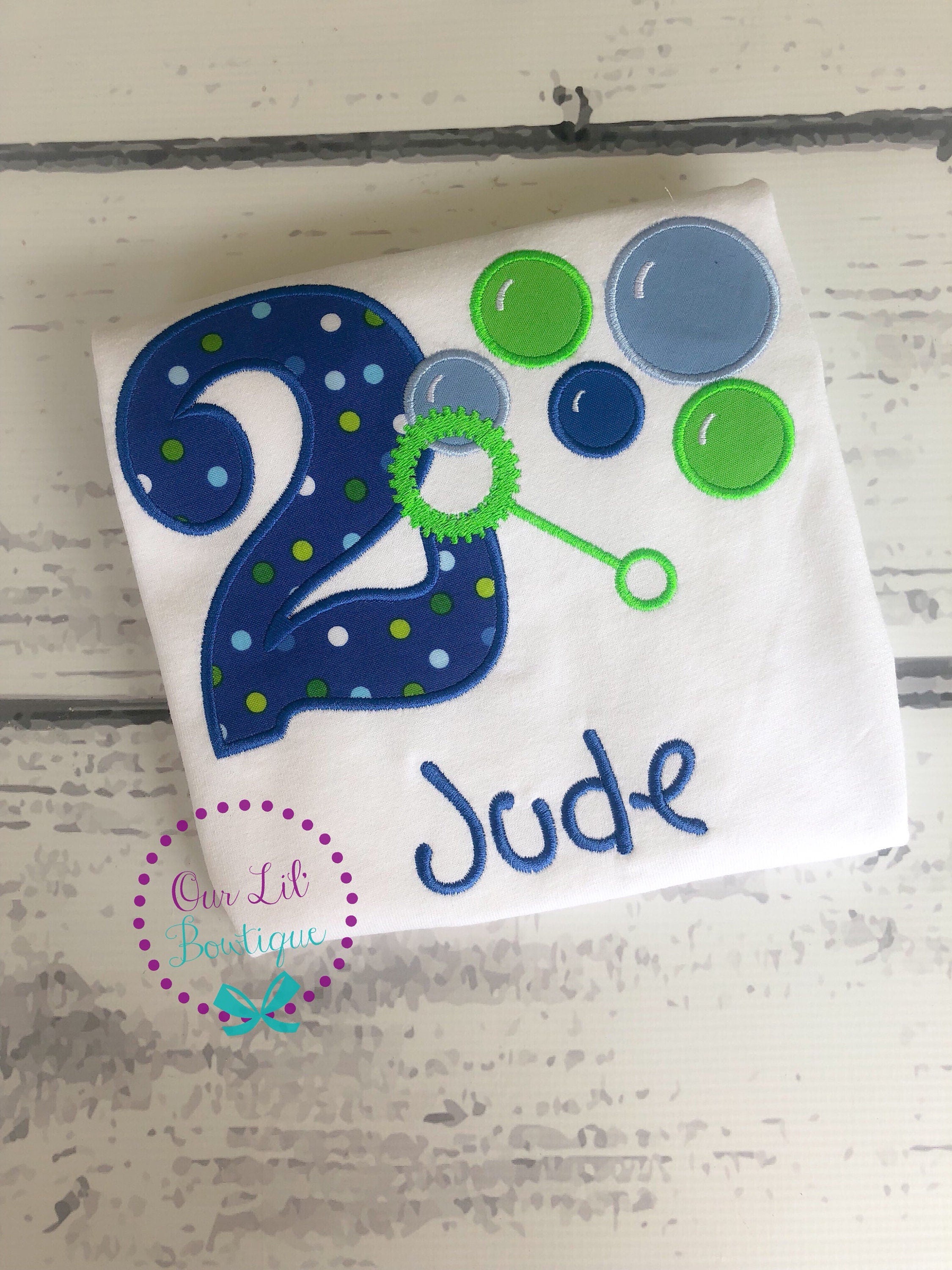 Bubble Birthday Shirt: Personalized Boy's First Birthday