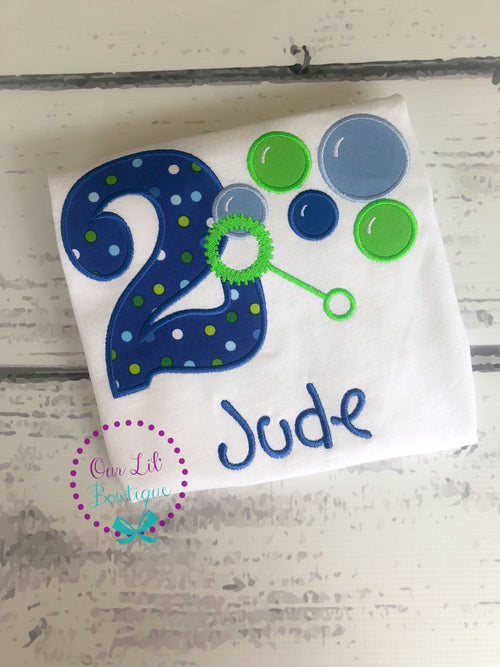 Bubble Birthday Shirt: Personalized Boy's First Birthday