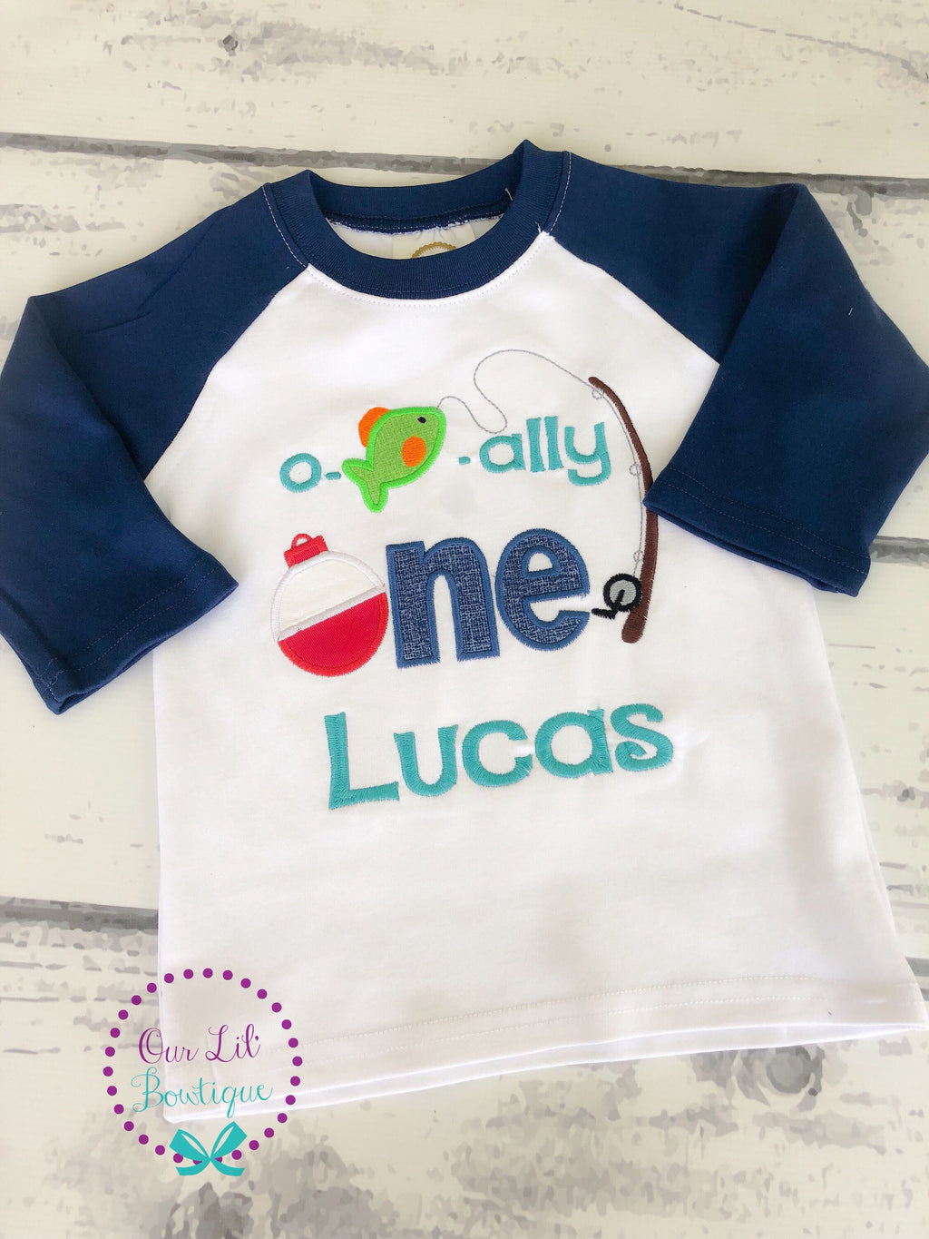 O-Fish-Ally One Birthday Shirt - Fishing Theme - Personalized