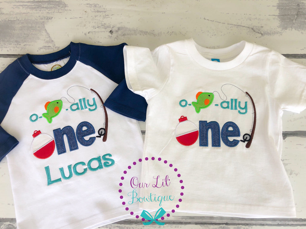 O-Fish-Ally One Birthday Shirt - Fishing Theme - Personalized