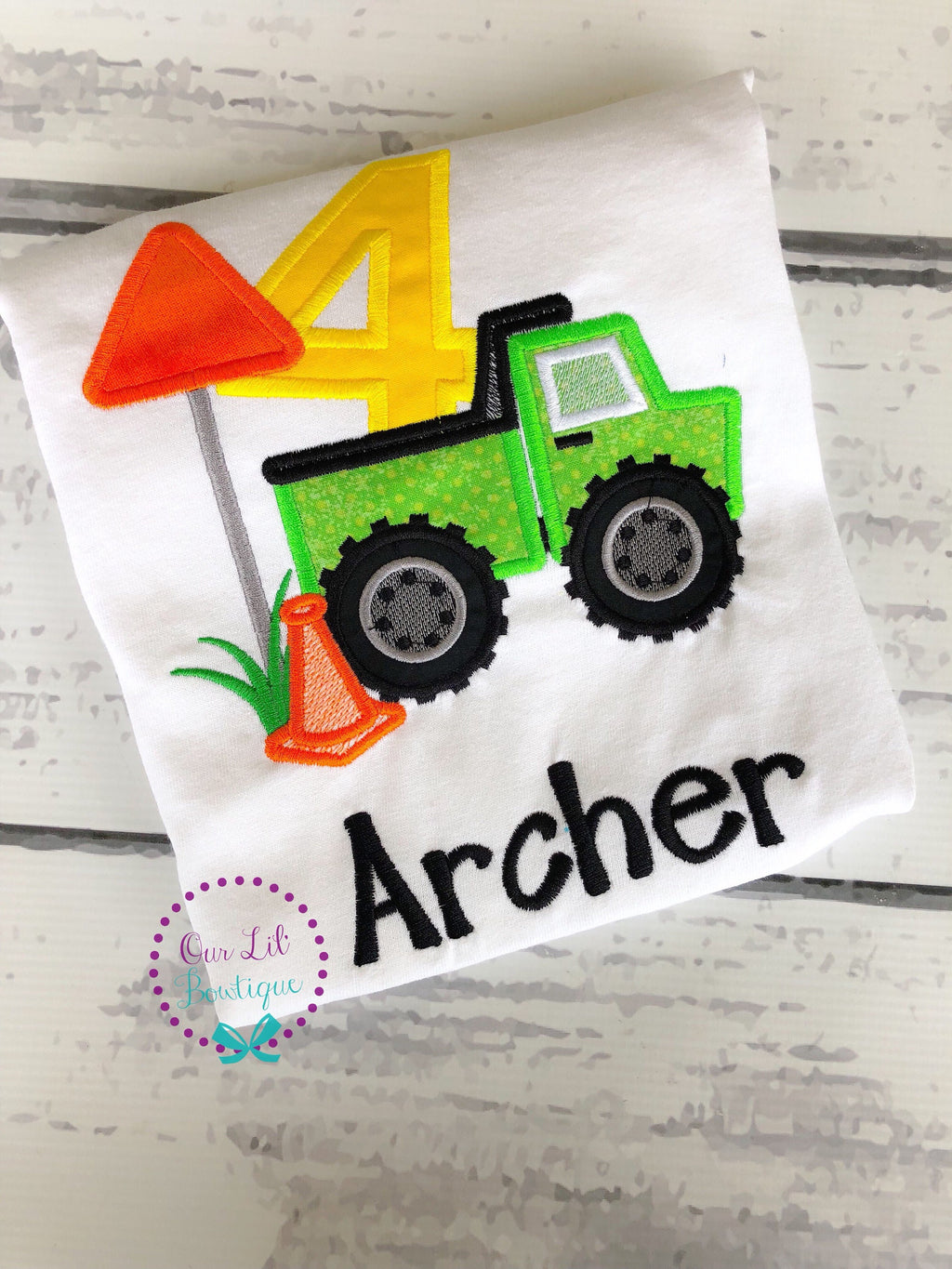Personalized Dump Truck Birthday Shirt: Construction Party Tee