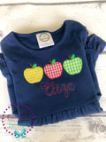 Apple School Dress - School Dress - Girls Apple Dress - Kindergarten Shirt -Preschool Dress-Monogram- Apples - Apple Shirt - Apple Picking
