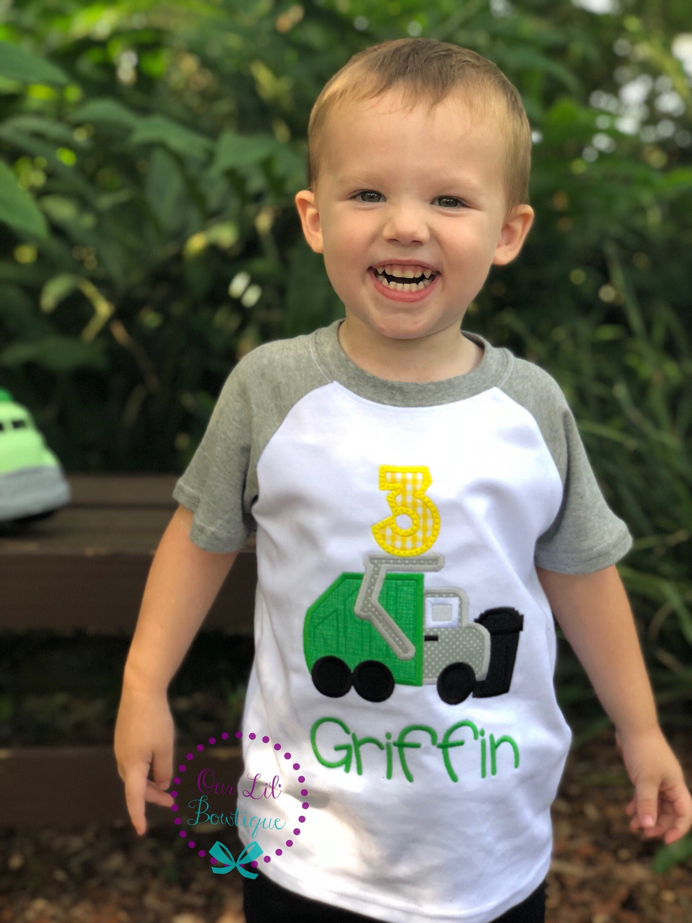 Girls Garbage Truck Birthday Shirt - Garbage Truck Shirt - Truck Birthday Shirt - Personalized Birthday Shirt - Truck Shirt -Trash Truck