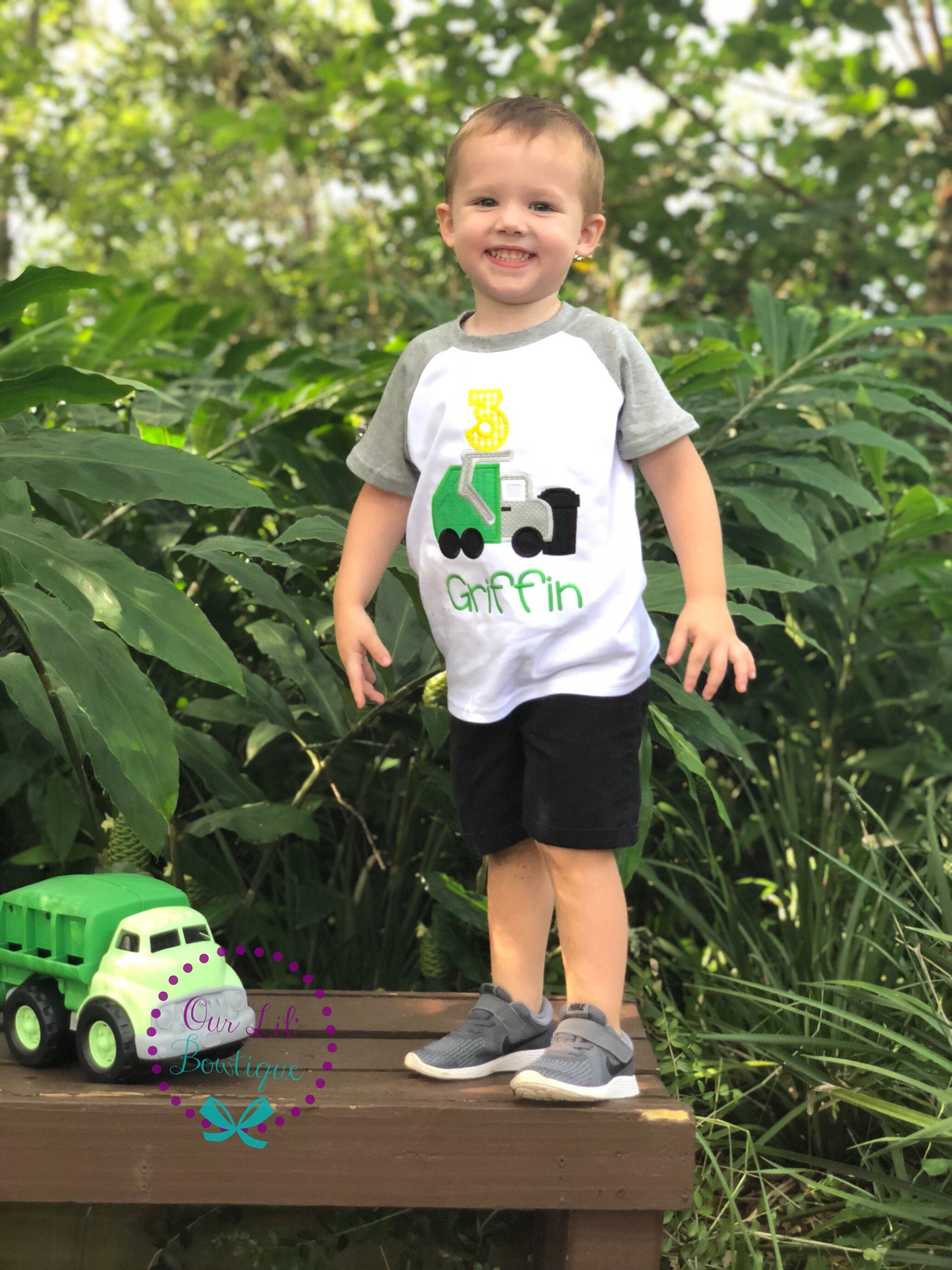Girls Garbage Truck Birthday Shirt - Garbage Truck Shirt - Truck Birthday Shirt - Personalized Birthday Shirt - Truck Shirt -Trash Truck