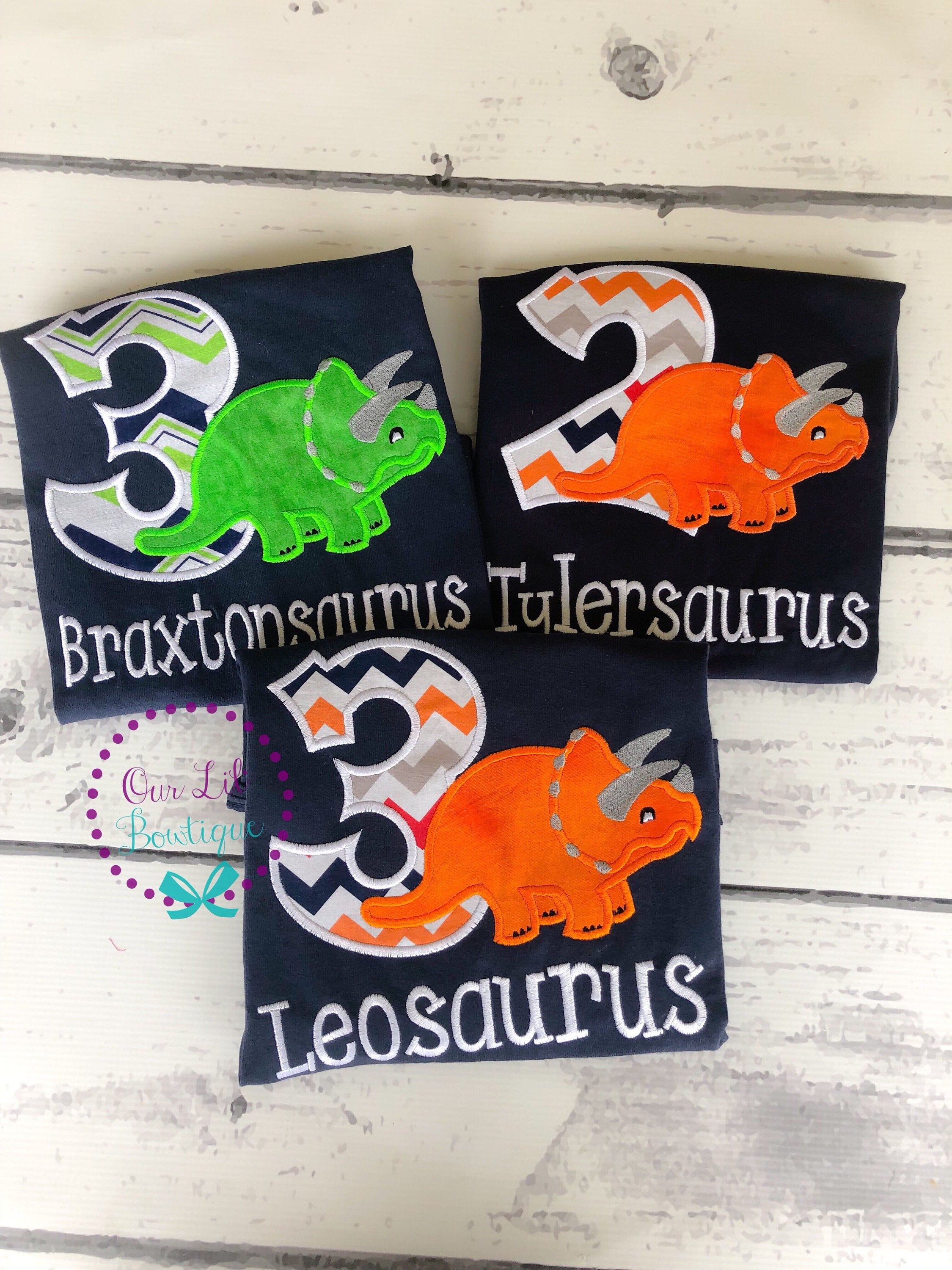 Personalized Dinosaur Birthday Shirt: Custom Age & Name