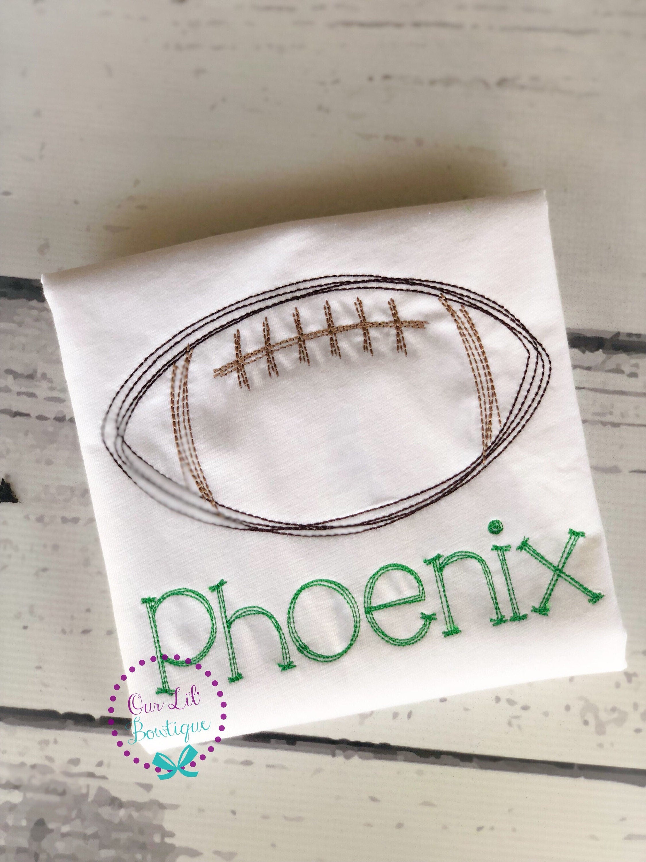 Embroidered Sketch Football Shirt: Personalized Team Spirit Outfit