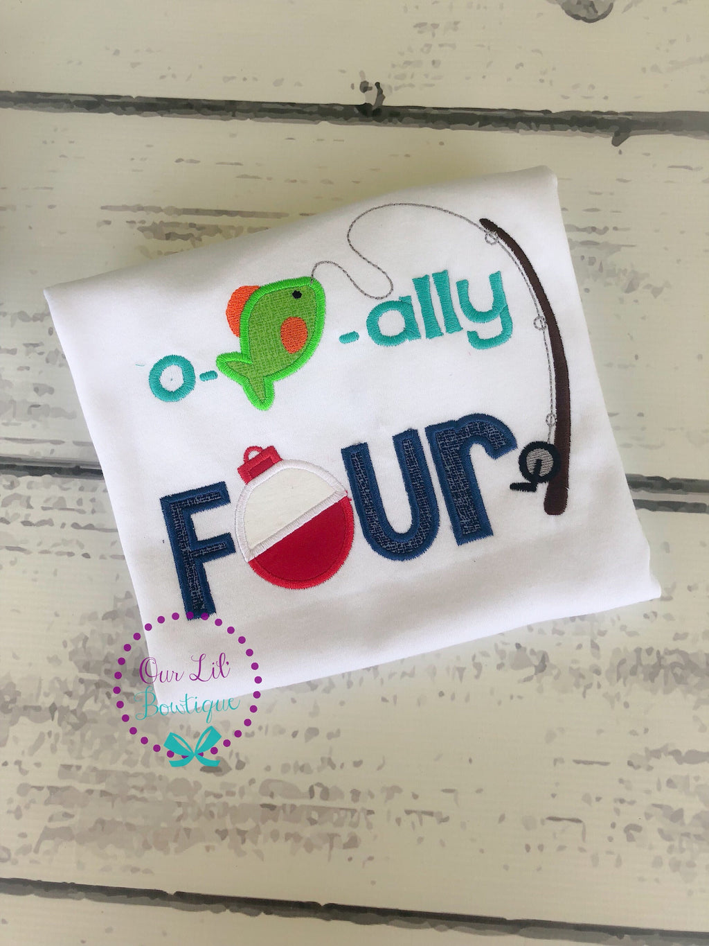O-Fish-Ally One Birthday Shirt - Fishing Theme - Personalized