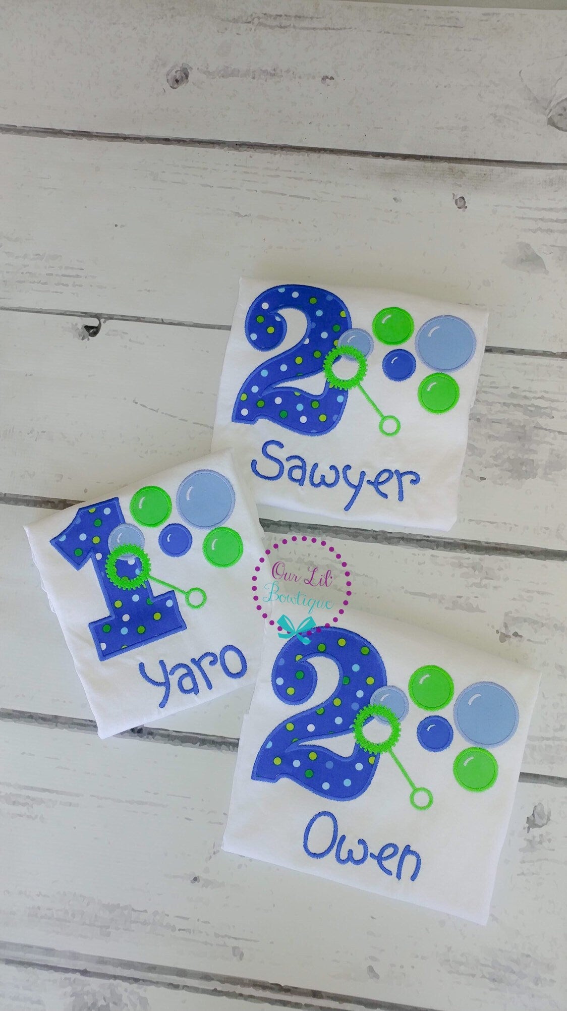 Bubble Birthday Shirt: Personalized Boy's First Birthday