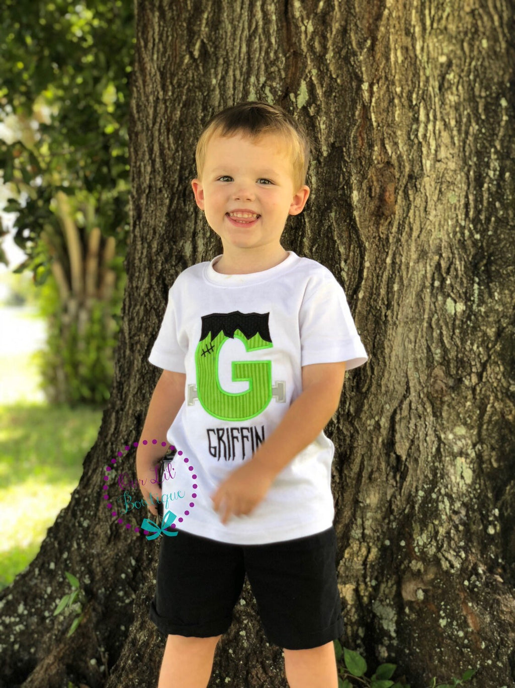 Frankenstein Applique Halloween Shirt - Personalized Monster Tee