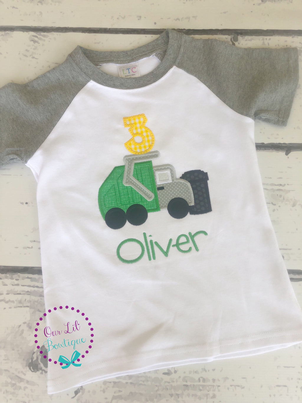 Girls Garbage Truck Birthday Shirt - Garbage Truck Shirt - Truck Birthday Shirt - Personalized Birthday Shirt - Truck Shirt -Trash Truck
