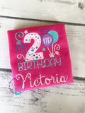 Personalized Girls Birthday Shirt or Dress - Balloon Design - Birthday Dress - Girls Birthday