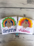 Turkey Shirt - Boys Thanksgiving Shirt - Turkey - Thanksgiving Shirt - Thanksgiving Applique Shirt - Girls Thanksgiving Shirt - Girl Turkey