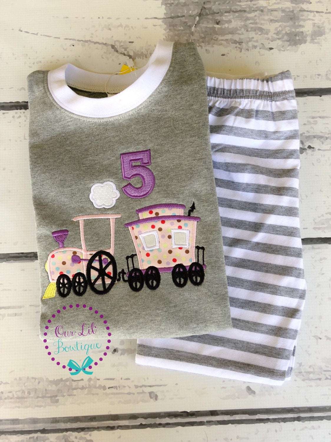 Train Birthday Shirt: Personalized Applique Outfit