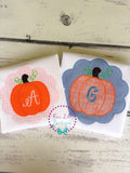 Monogram Pumpkin Shirt: Appliqué Ruffle Sleeve, Birthday Outfit