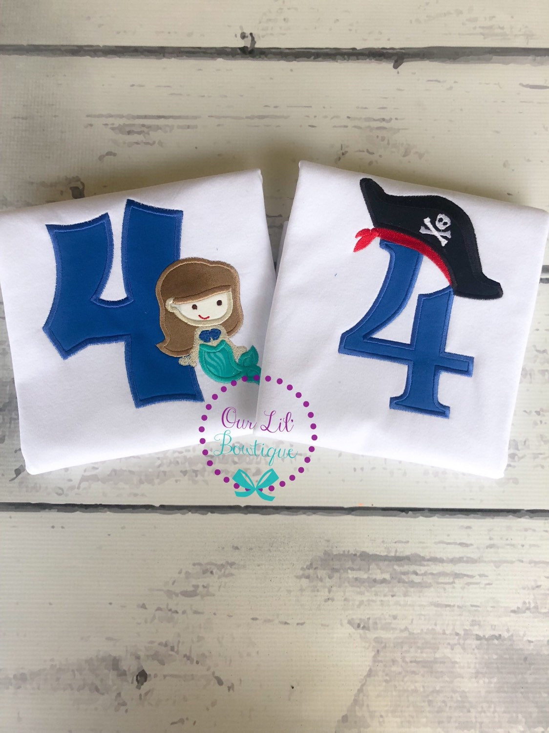 Mermaid Birthday Applique Shirt - Under the Sea Party