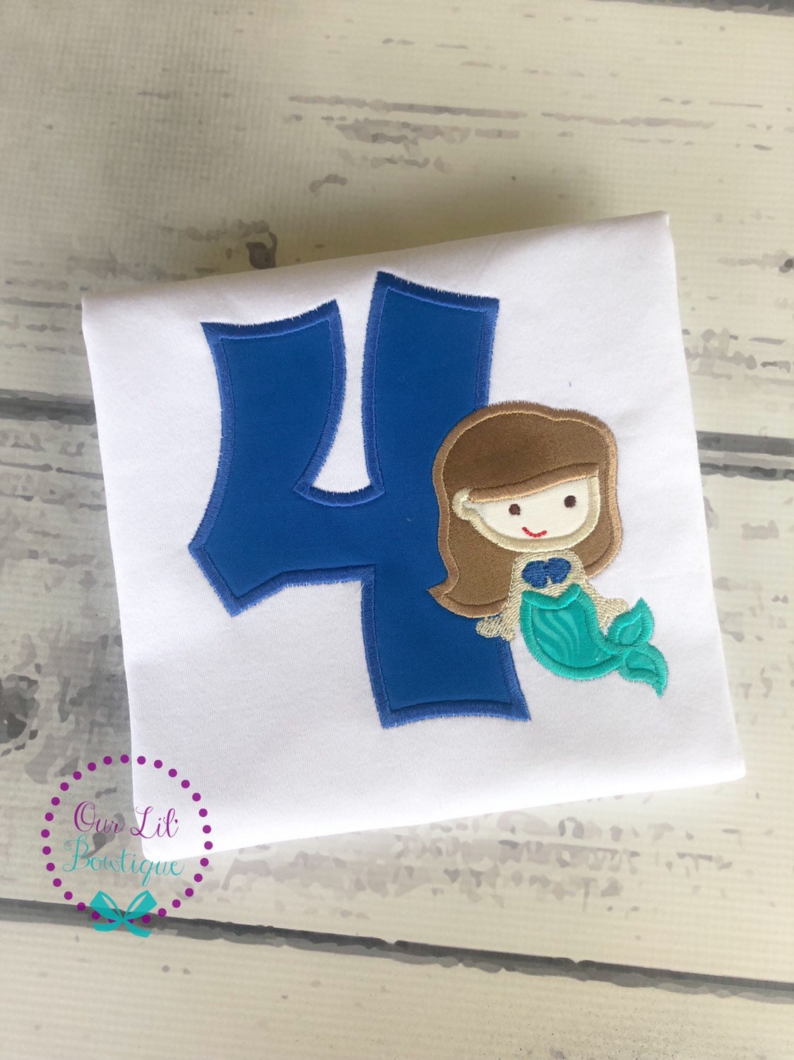 Mermaid Birthday Applique Shirt - Under the Sea Party