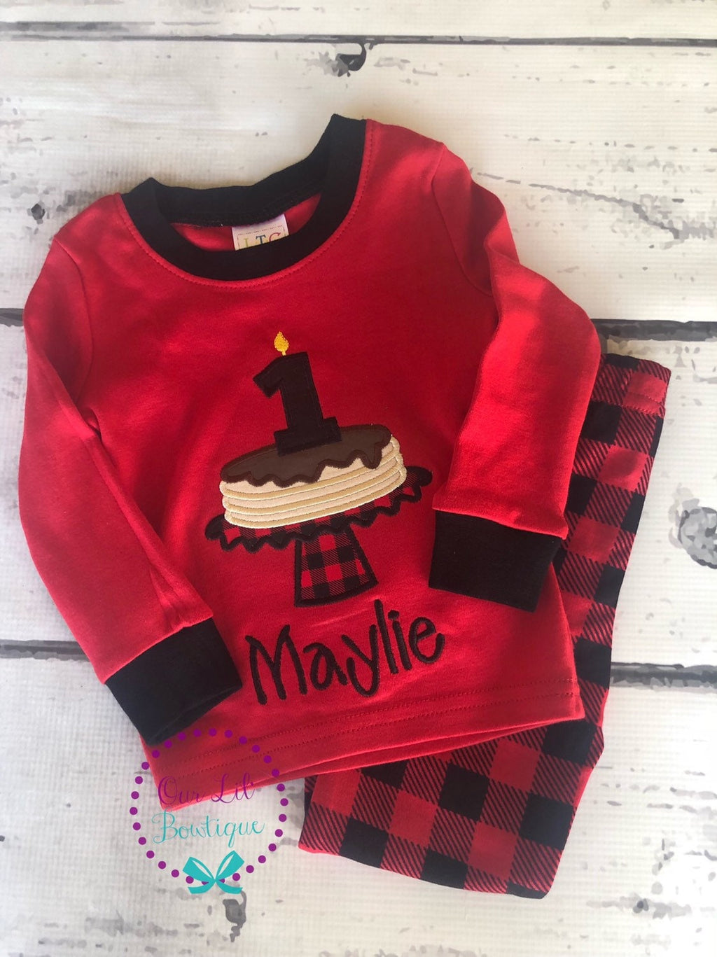 Pancake personalized Birthday Shirt - Pancake Personalized - Pancake Birthday - Christmas Birthday - Buffalo Plaid Birthday - Lumberjack