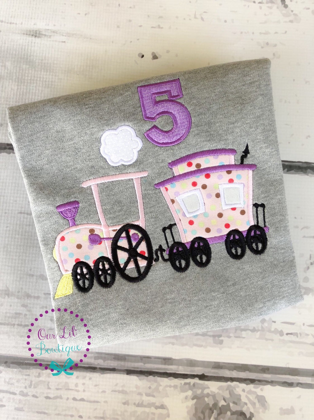 Train Birthday Shirt: Personalized Applique Outfit