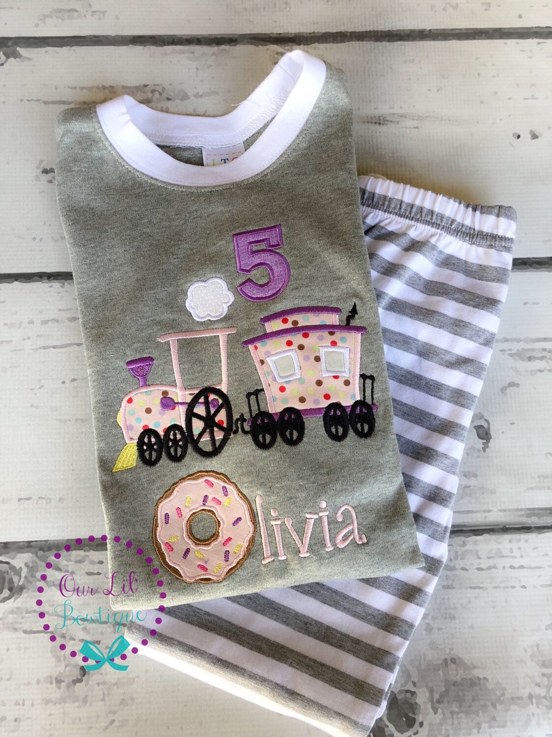 Train Birthday Shirt: Personalized Applique Outfit
