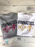 Personalized Gymnastics Mom Shirt: Team Colors, Vinyl Design