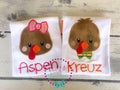 Thanksgiving Turkey Applique Shirt: Personalized First Thanksgiving