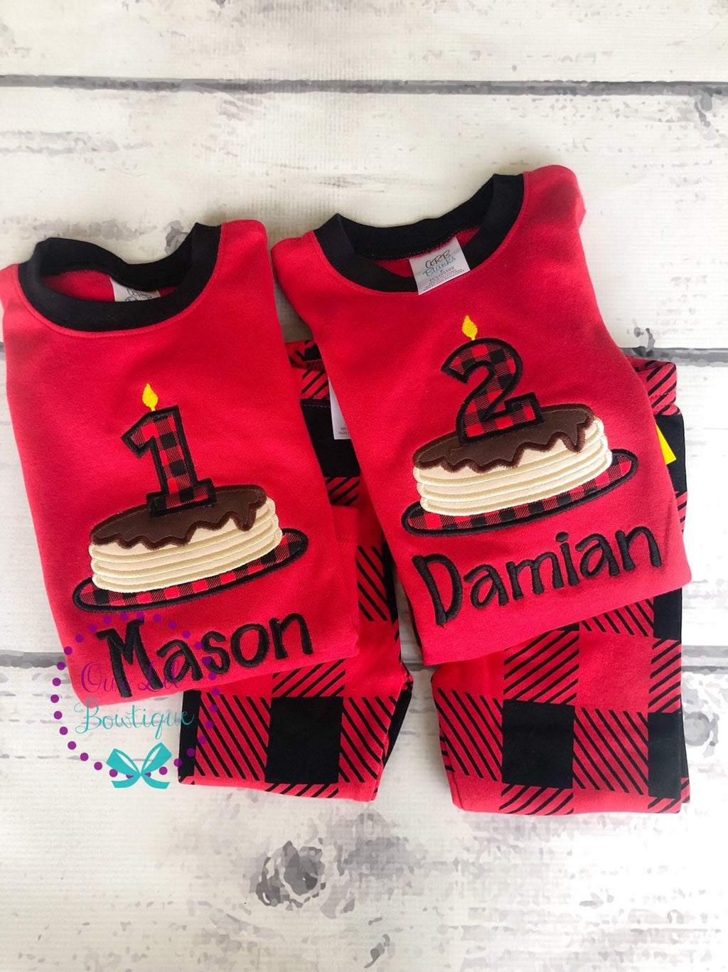 Pancake personalized Birthday Shirt - Pancake Personalized - Pancake Birthday - Christmas Birthday - Buffalo Plaid Birthday - Lumberjack