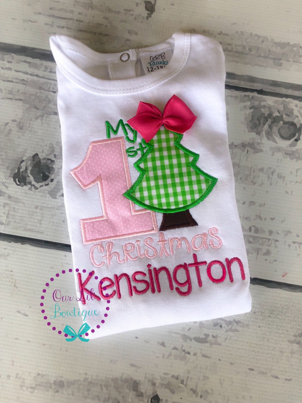 Christmas 1st Birthday Shirt: Personalized Holiday Outfit