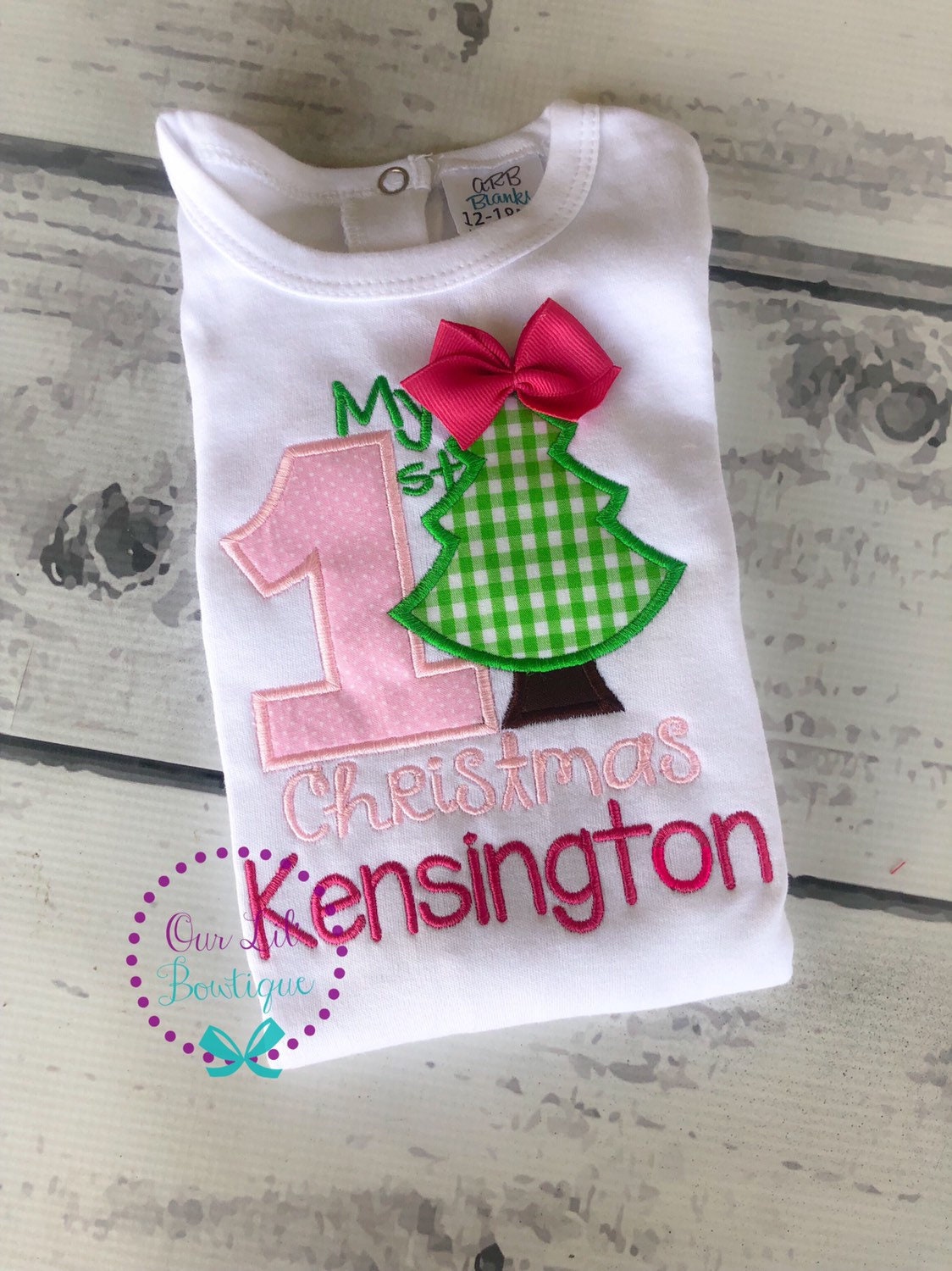 Christmas 1st Birthday Shirt: Personalized Holiday Outfit