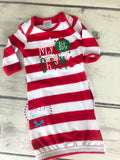 My 1st Christmas Gown- Baby Gown- First Christmas Shirt - First Christmas - Personalized Shirt - Personalized Gown - Baby Gown Christmas